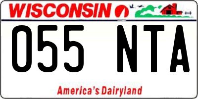 WI license plate 055NTA