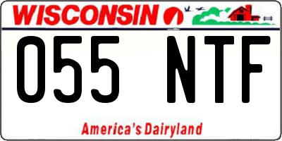 WI license plate 055NTF