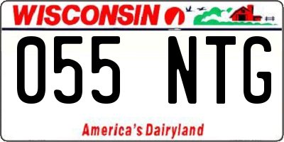 WI license plate 055NTG