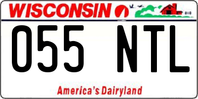 WI license plate 055NTL
