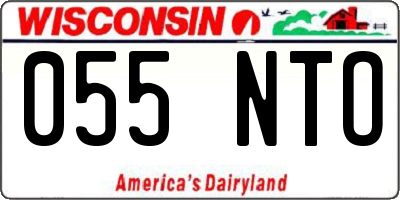 WI license plate 055NTO