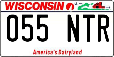 WI license plate 055NTR