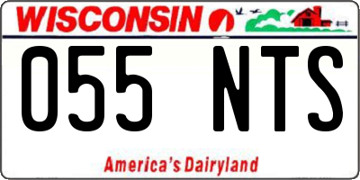 WI license plate 055NTS