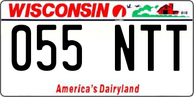 WI license plate 055NTT