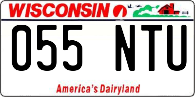 WI license plate 055NTU