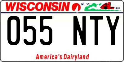 WI license plate 055NTY