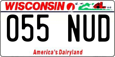 WI license plate 055NUD
