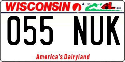 WI license plate 055NUK