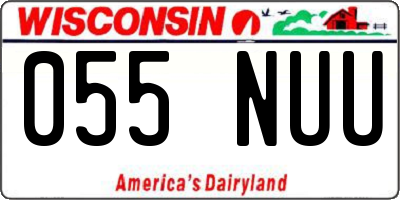WI license plate 055NUU