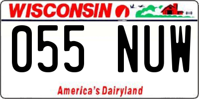 WI license plate 055NUW