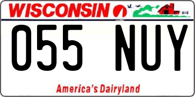 WI license plate 055NUY