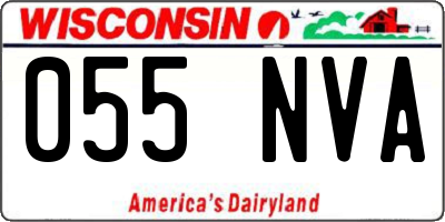 WI license plate 055NVA