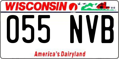 WI license plate 055NVB