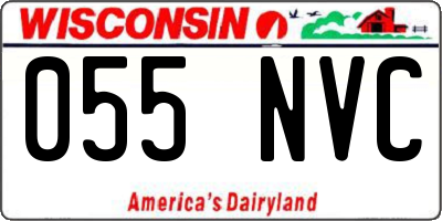 WI license plate 055NVC