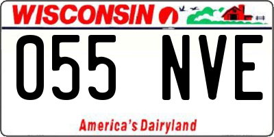 WI license plate 055NVE