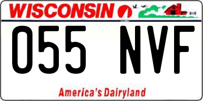WI license plate 055NVF