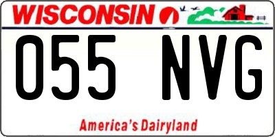 WI license plate 055NVG