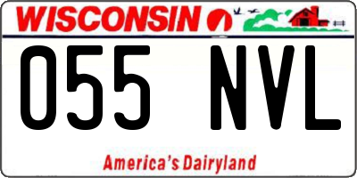 WI license plate 055NVL