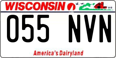 WI license plate 055NVN