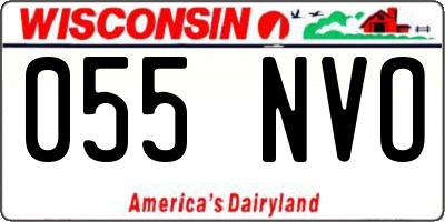 WI license plate 055NVO