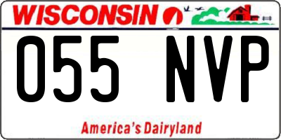 WI license plate 055NVP