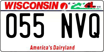 WI license plate 055NVQ