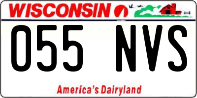 WI license plate 055NVS