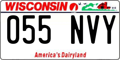 WI license plate 055NVY