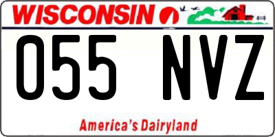 WI license plate 055NVZ