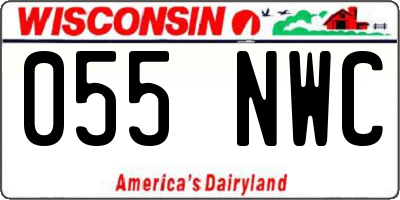 WI license plate 055NWC