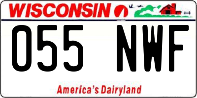 WI license plate 055NWF