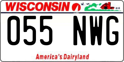 WI license plate 055NWG