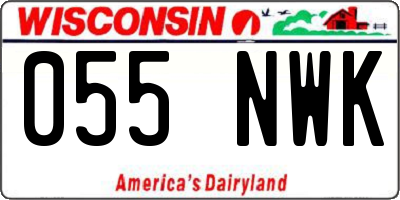 WI license plate 055NWK