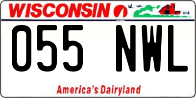 WI license plate 055NWL