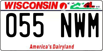 WI license plate 055NWM