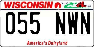 WI license plate 055NWN