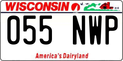 WI license plate 055NWP