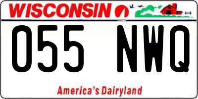 WI license plate 055NWQ