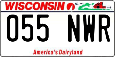 WI license plate 055NWR