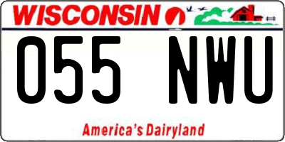 WI license plate 055NWU