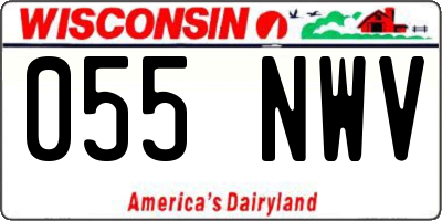 WI license plate 055NWV