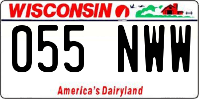 WI license plate 055NWW