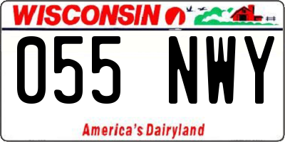 WI license plate 055NWY