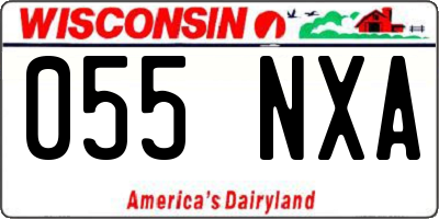 WI license plate 055NXA
