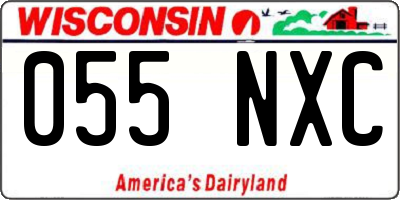 WI license plate 055NXC