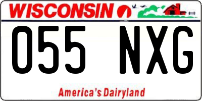 WI license plate 055NXG