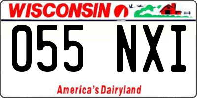 WI license plate 055NXI