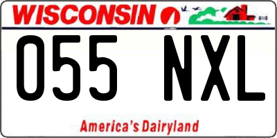 WI license plate 055NXL
