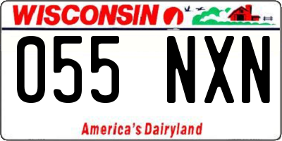WI license plate 055NXN