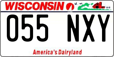 WI license plate 055NXY
